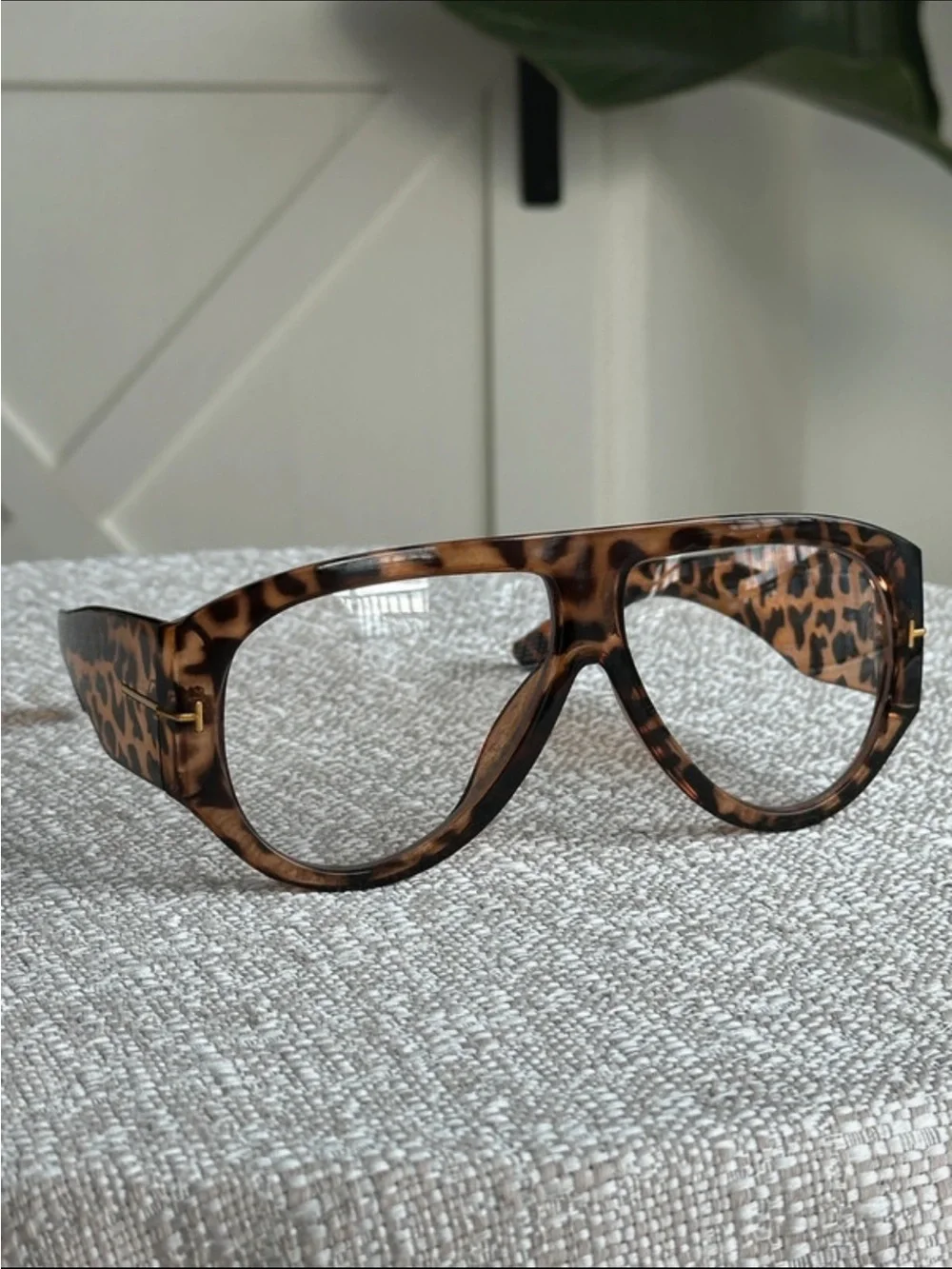 Leopard Print Sunglasses - Brown Pattern